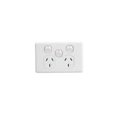 Clipsal 10A Double GPO With Extra 10A Switch