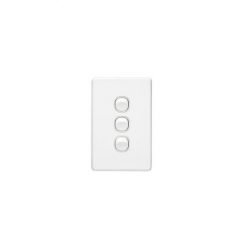 Clipsal Switch 3 Gang Vertical White 10A