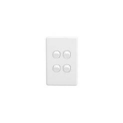 Clipsal Switch 4 Gang Vertical White 10A