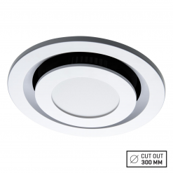 Round exhaust fan with LED